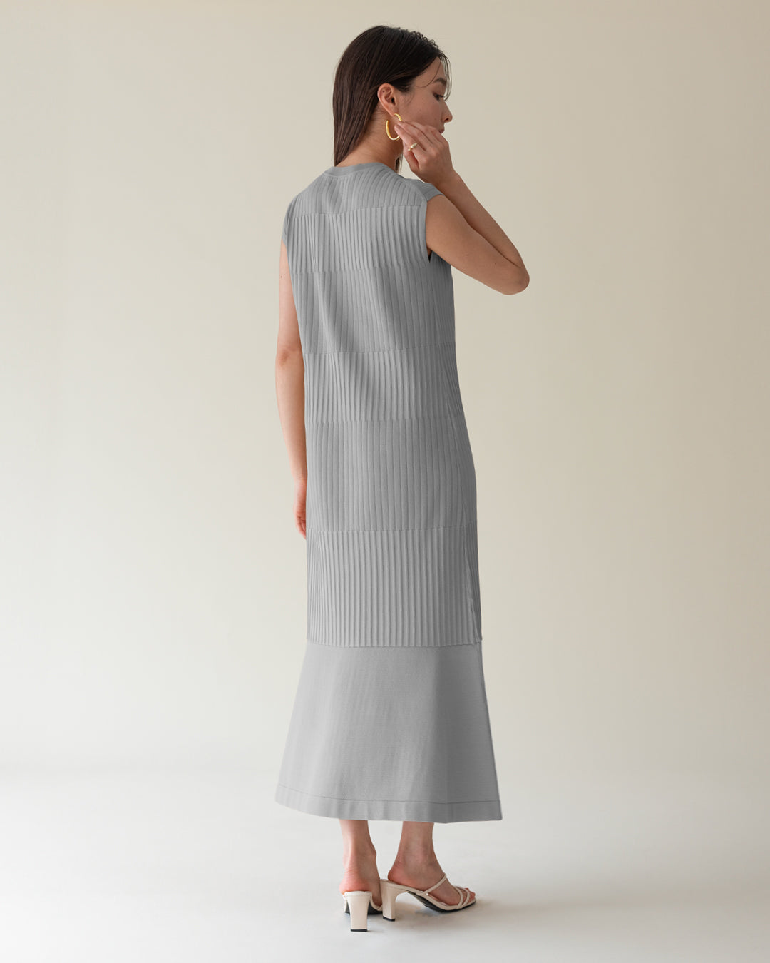Multi-rib knit dress