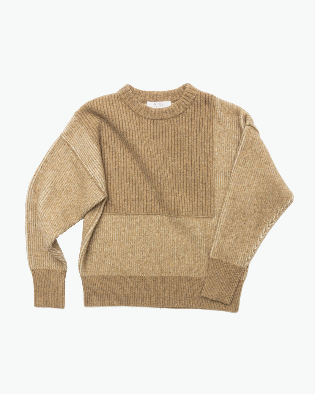 Panel change knit pullover