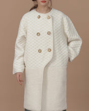 Load image into Gallery viewer, Diamond pattern JQ knit coat
